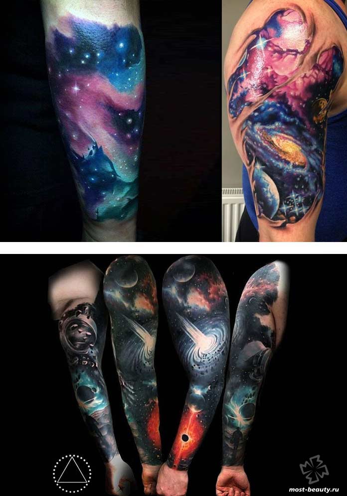 Красивые татуировки по теме: Космос