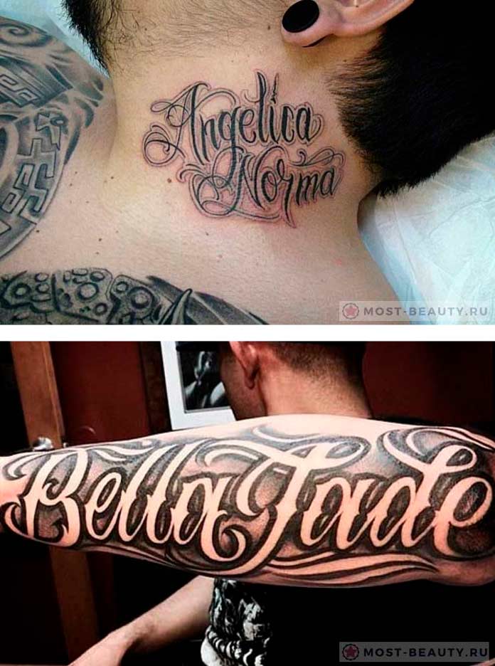 Надписи на татуировках