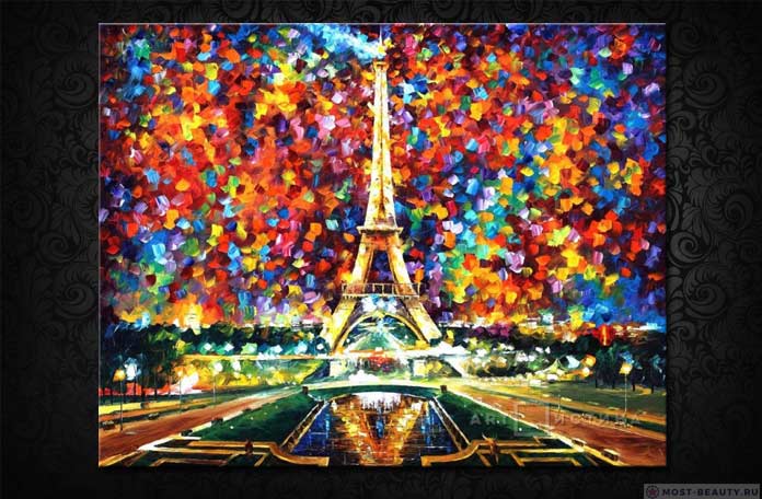 красивые картины Афремова: Париж