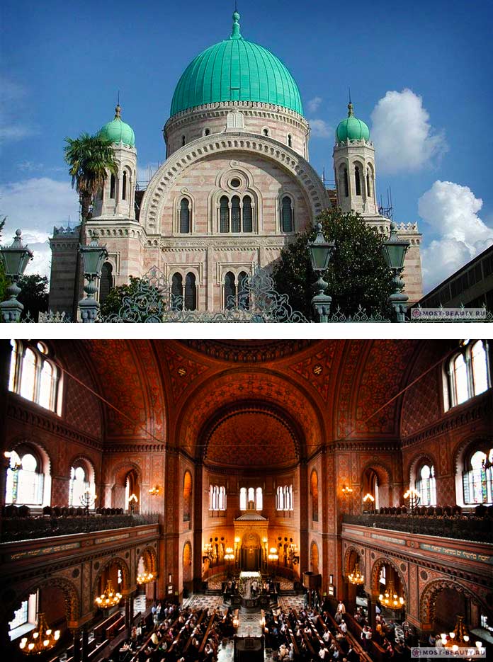 7 красивых синагог: Большая синагога Флоренции