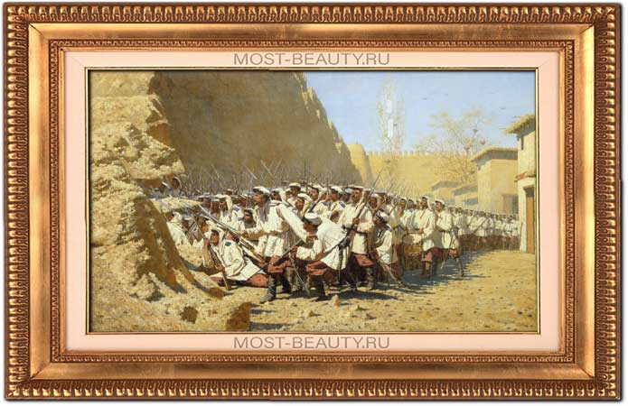 Картины Верещагина: У крепостной стены. «Пусть войдут» (1871)