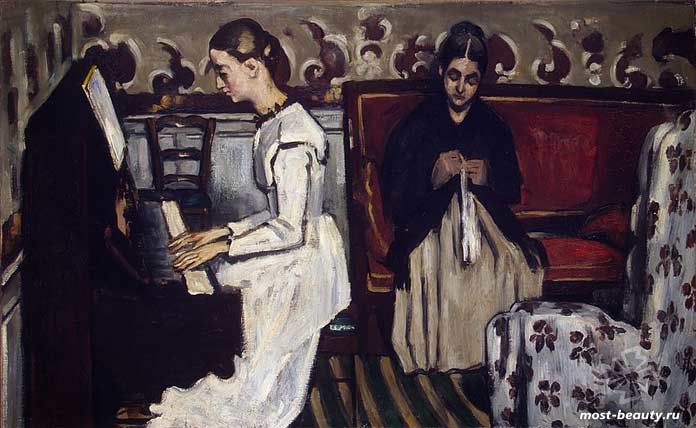картины Поля Сезанна: «Девушка у пианино». CC0