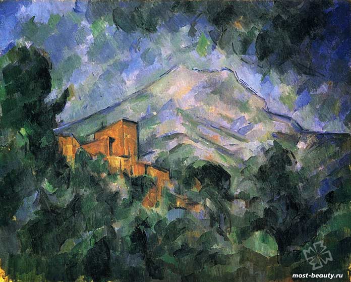 картины Поля Сезанна: «Гора Сент-Виктуар и Чёрный замок», 1904—1906
